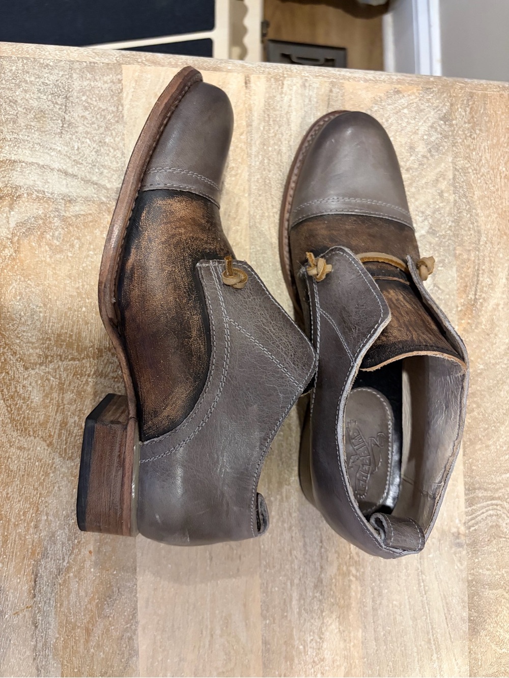 Freebird by Steven Brown & Tan Leather Slip-On Loafers